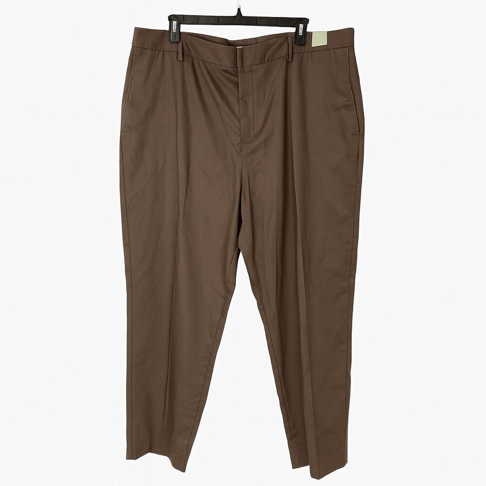 NWT AVENUE Straight Leg Tan Trousers Pants Size 22
